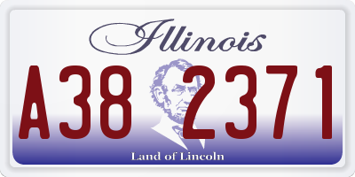 IL license plate A382371