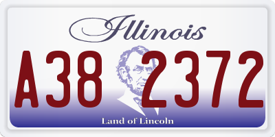 IL license plate A382372
