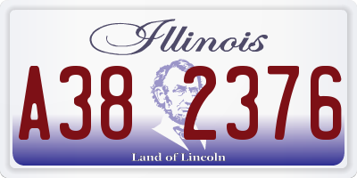 IL license plate A382376