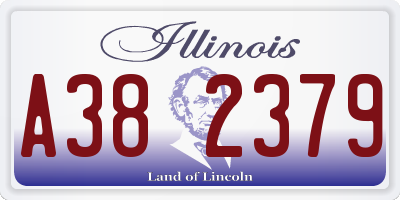 IL license plate A382379