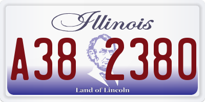 IL license plate A382380