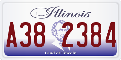 IL license plate A382384