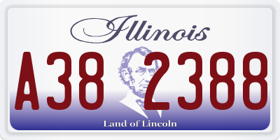 IL license plate A382388