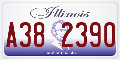 IL license plate A382390