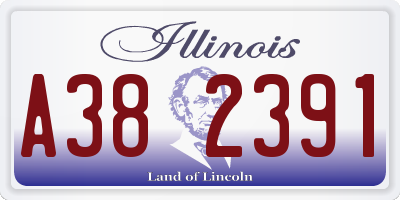 IL license plate A382391