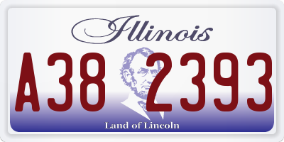 IL license plate A382393