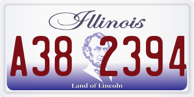 IL license plate A382394