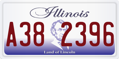 IL license plate A382396
