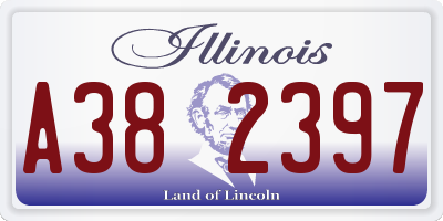 IL license plate A382397