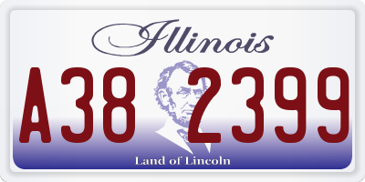 IL license plate A382399