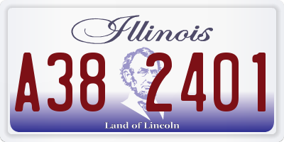 IL license plate A382401