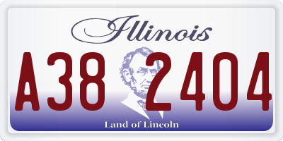 IL license plate A382404