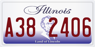 IL license plate A382406
