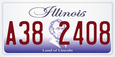 IL license plate A382408