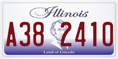 IL license plate A382410