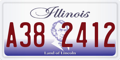 IL license plate A382412