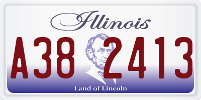 IL license plate A382413