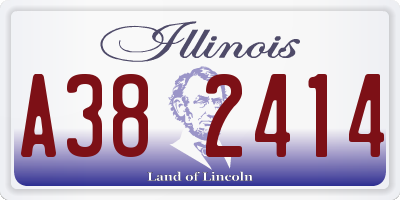 IL license plate A382414
