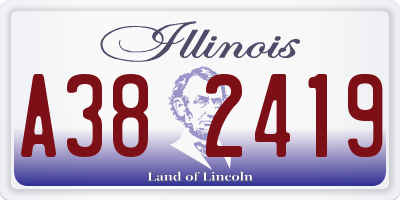 IL license plate A382419