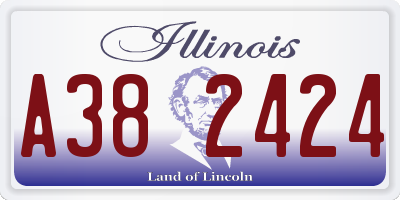 IL license plate A382424
