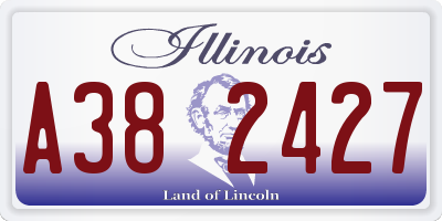 IL license plate A382427