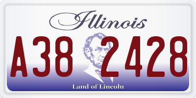 IL license plate A382428