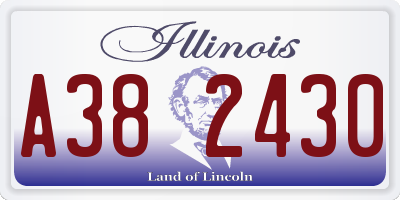 IL license plate A382430