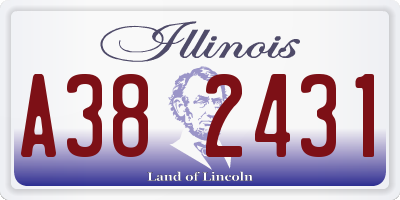IL license plate A382431