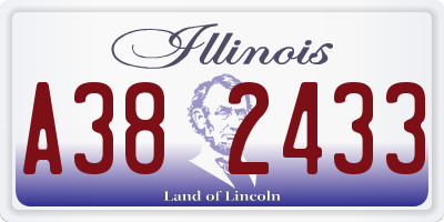 IL license plate A382433