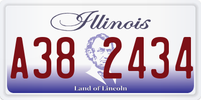 IL license plate A382434