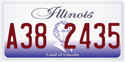 IL license plate A382435