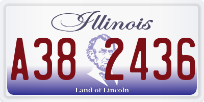 IL license plate A382436