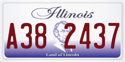 IL license plate A382437