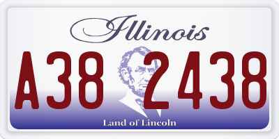 IL license plate A382438