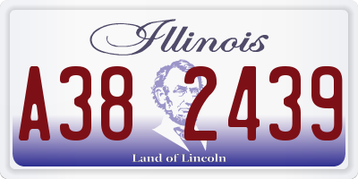 IL license plate A382439
