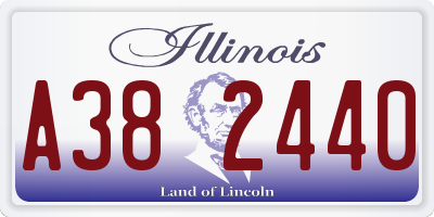 IL license plate A382440