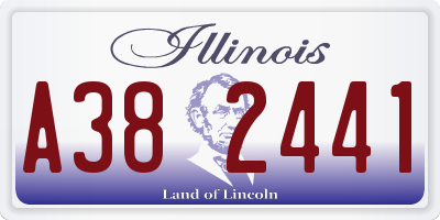IL license plate A382441
