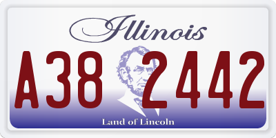 IL license plate A382442