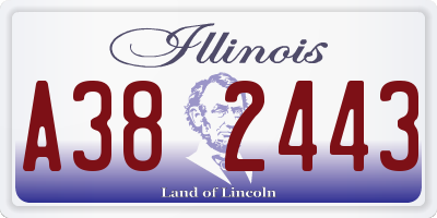 IL license plate A382443