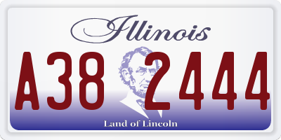 IL license plate A382444