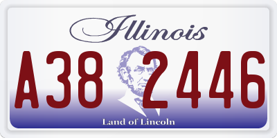 IL license plate A382446