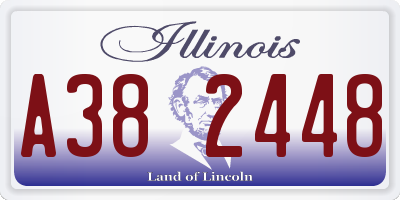 IL license plate A382448