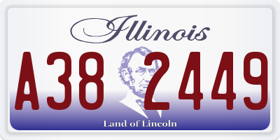 IL license plate A382449