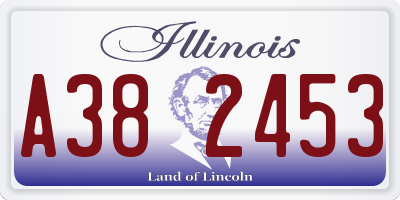 IL license plate A382453