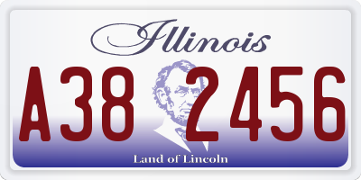 IL license plate A382456