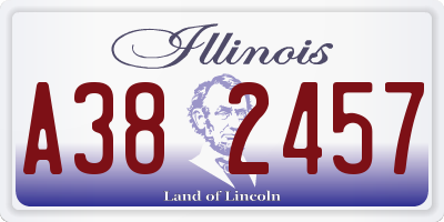 IL license plate A382457