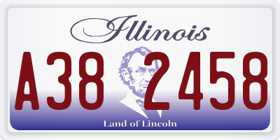 IL license plate A382458