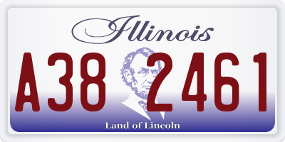 IL license plate A382461