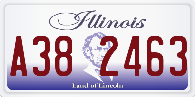 IL license plate A382463