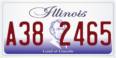 IL license plate A382465